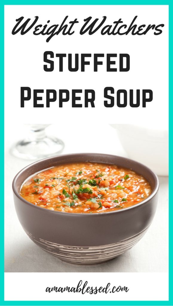 Weight Watchers Slow Cooker Stuffed Pepper Soup