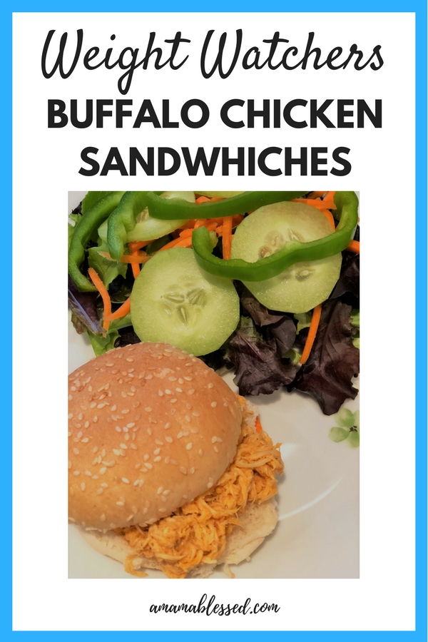 Weight Watchers Slow Cooker Buffalo Chicken Sandwiches
