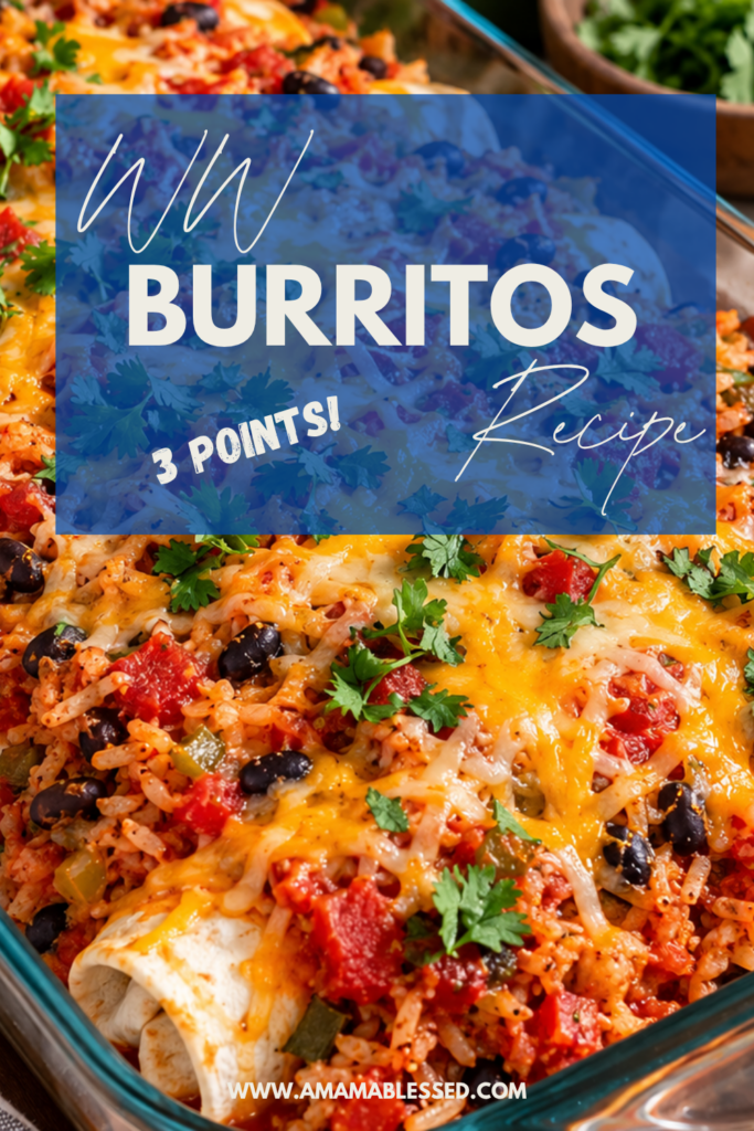 Smothered, baked burritos in a pan sit on a table. 